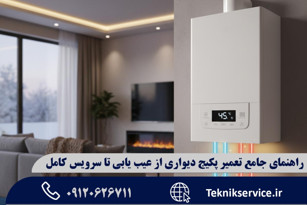 راهنمای جامع تعمیر پکیج دیواری از عیب یابی تا سرویس کامل