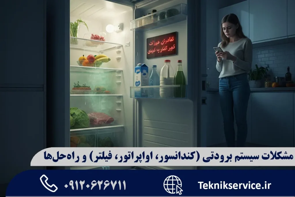 مشکلات سیستم برودتی (کندانسور، اواپراتور، فیلتر) و راهحلها